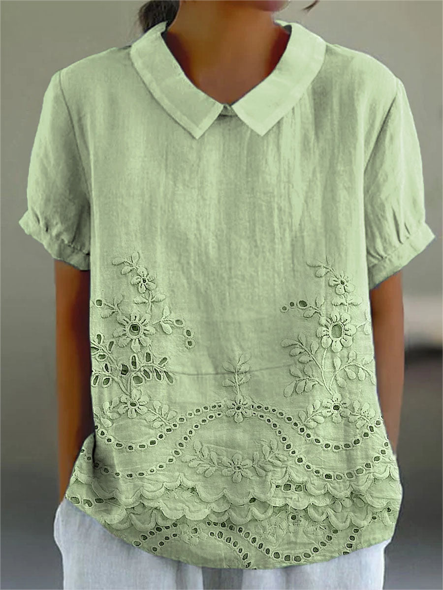 Lily | Embroidered Floral Shirt