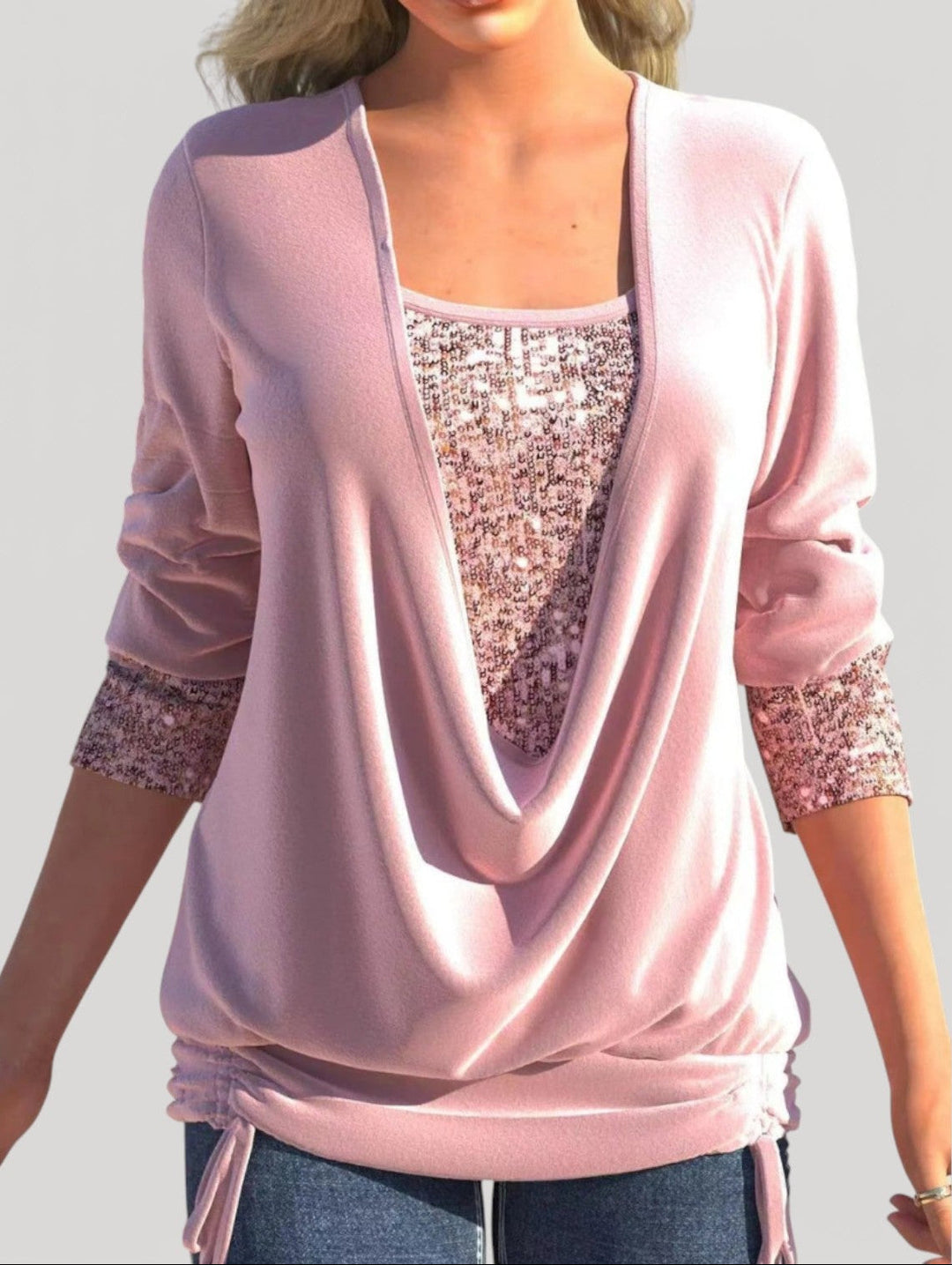 PHYLLIS – ELEGANT DRAPED TOP