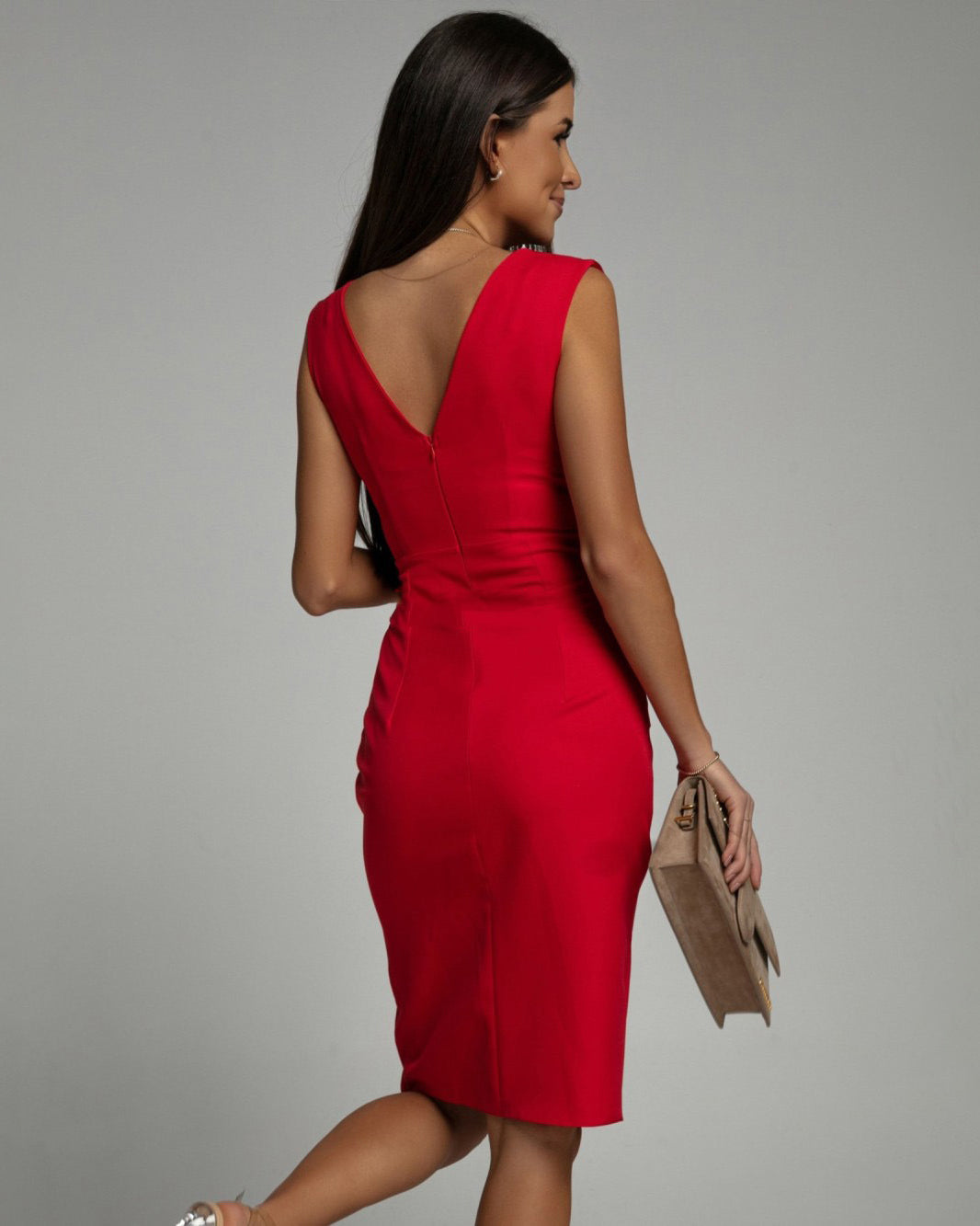 Adrienne™ — Elegant Draped Dress with Sculpted Silhouette