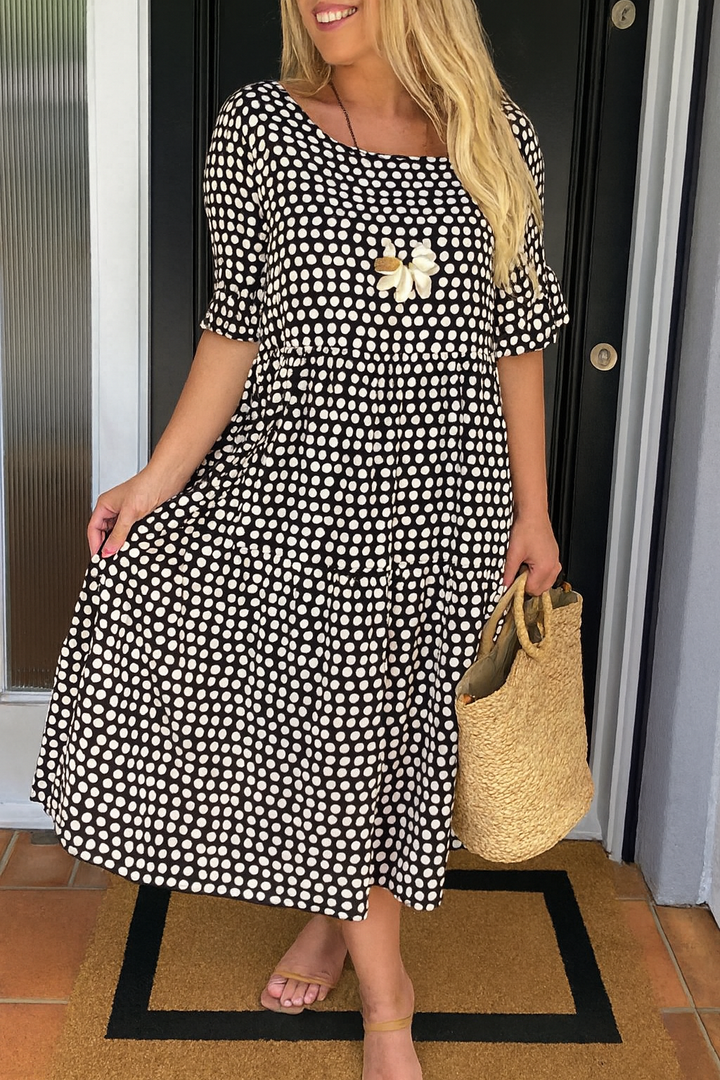 Iris | Sable Midi Dress