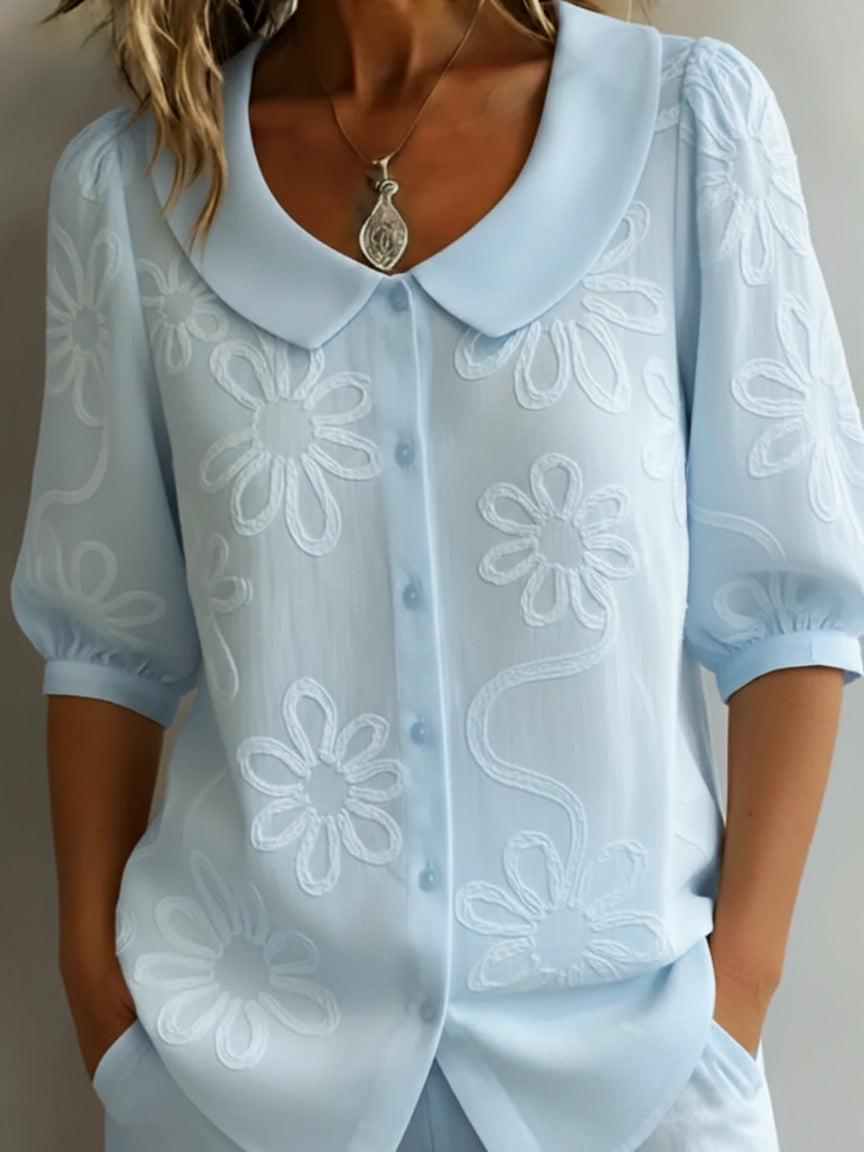 Aurélie™ — Elegant Floral Lightweight Blouse