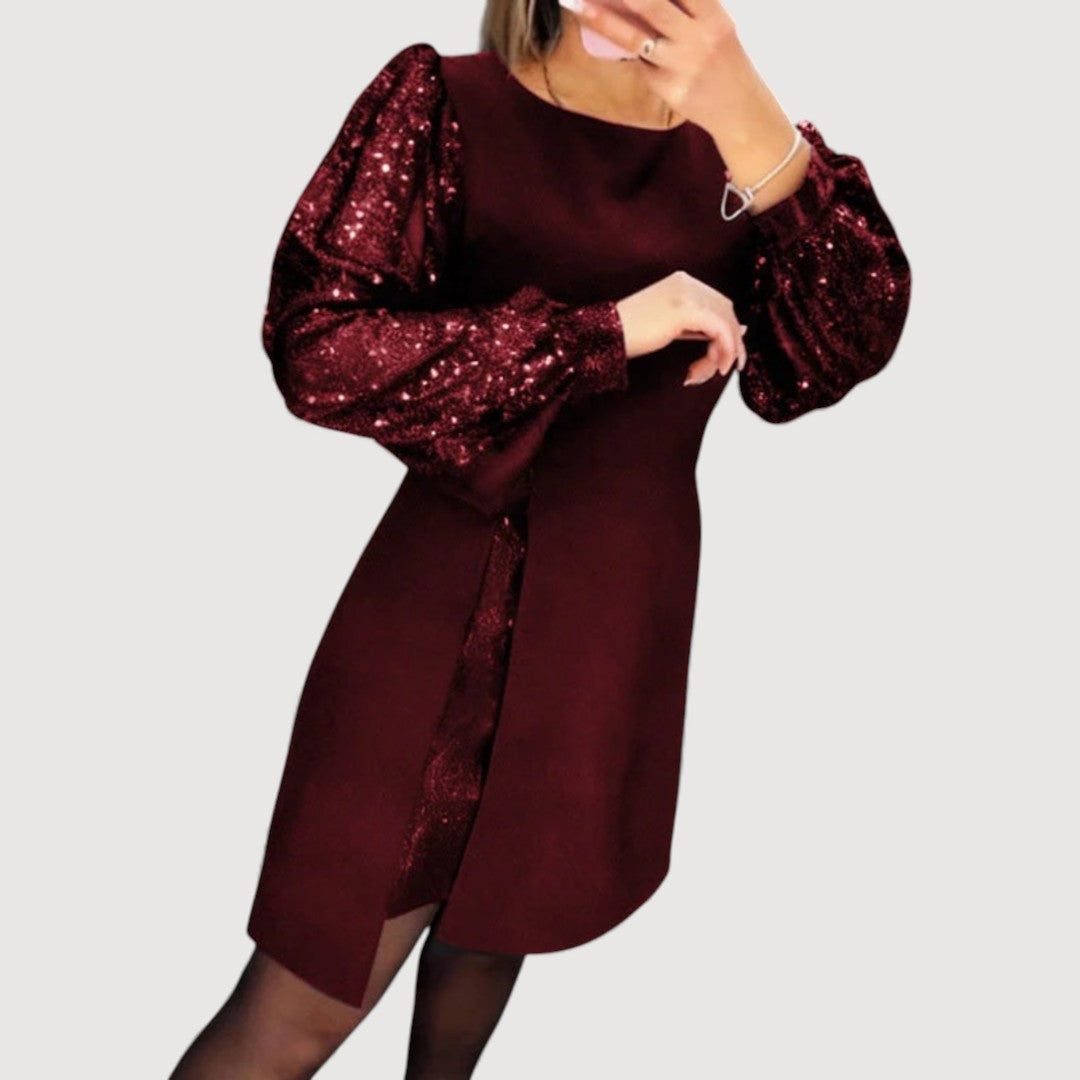 JESSICA – SEQUIN SLEEVE DRESS