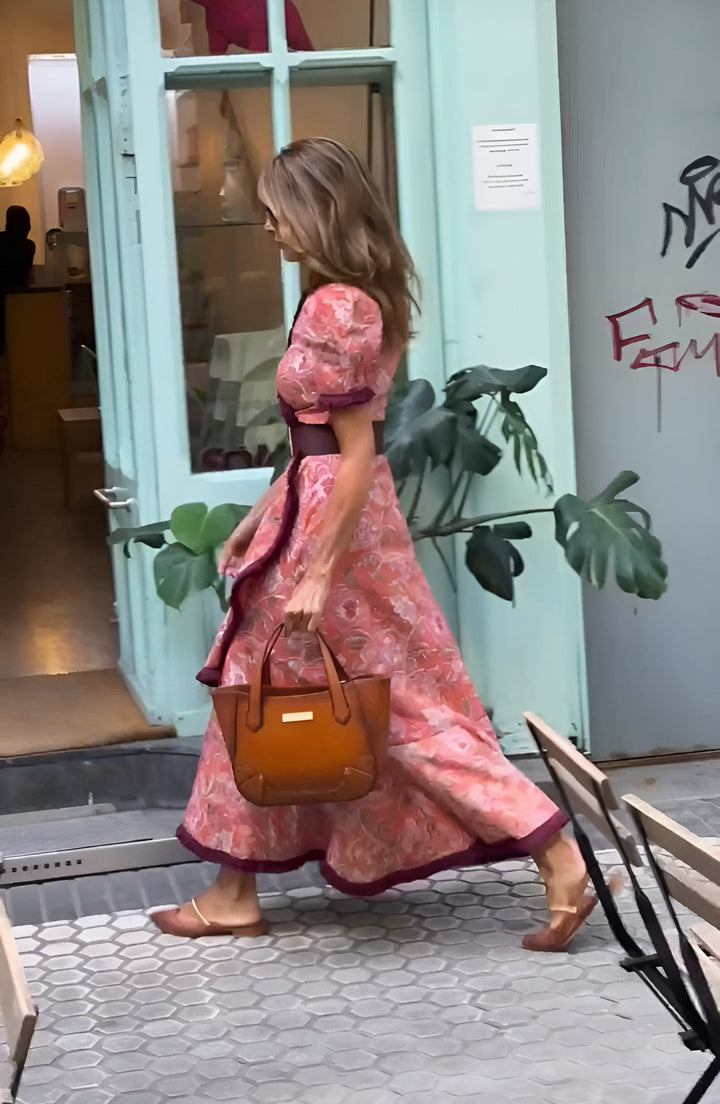 Sarah | Elegant Pink Maxi Dress