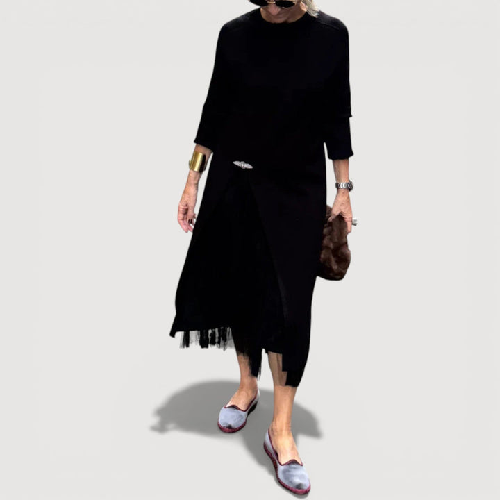 ANNA – LAYERED MIDI DRESS