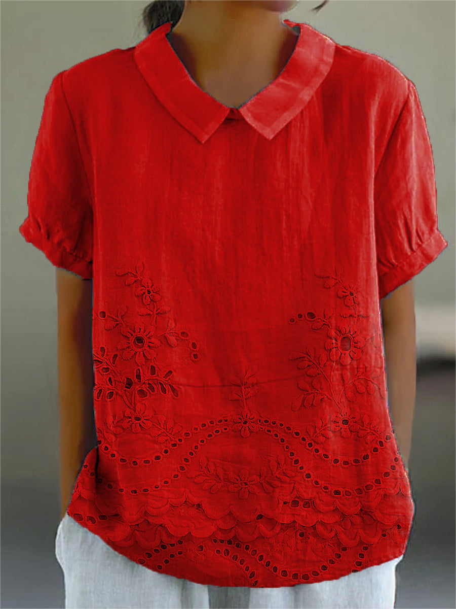 Lily | Embroidered Floral Shirt