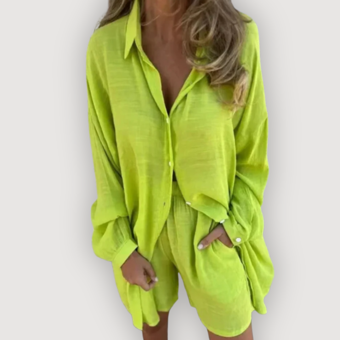 DANIELLE – LINEN SHORT SET