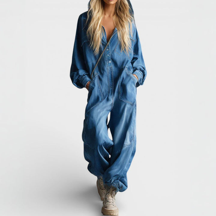 Long-Sleeve Hooded Jumpsuit