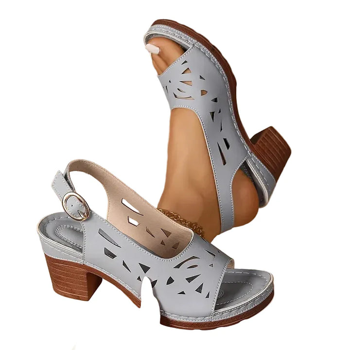 Cristy - Ankle Strap Sandals With Block Heel