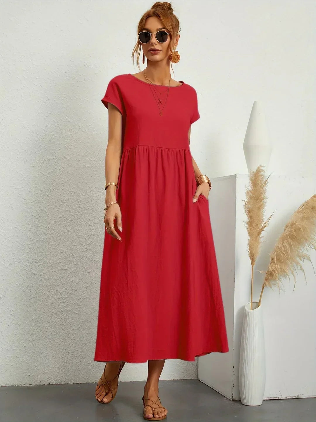 Gabrielle™ — Elegant Flowing Midi Dress