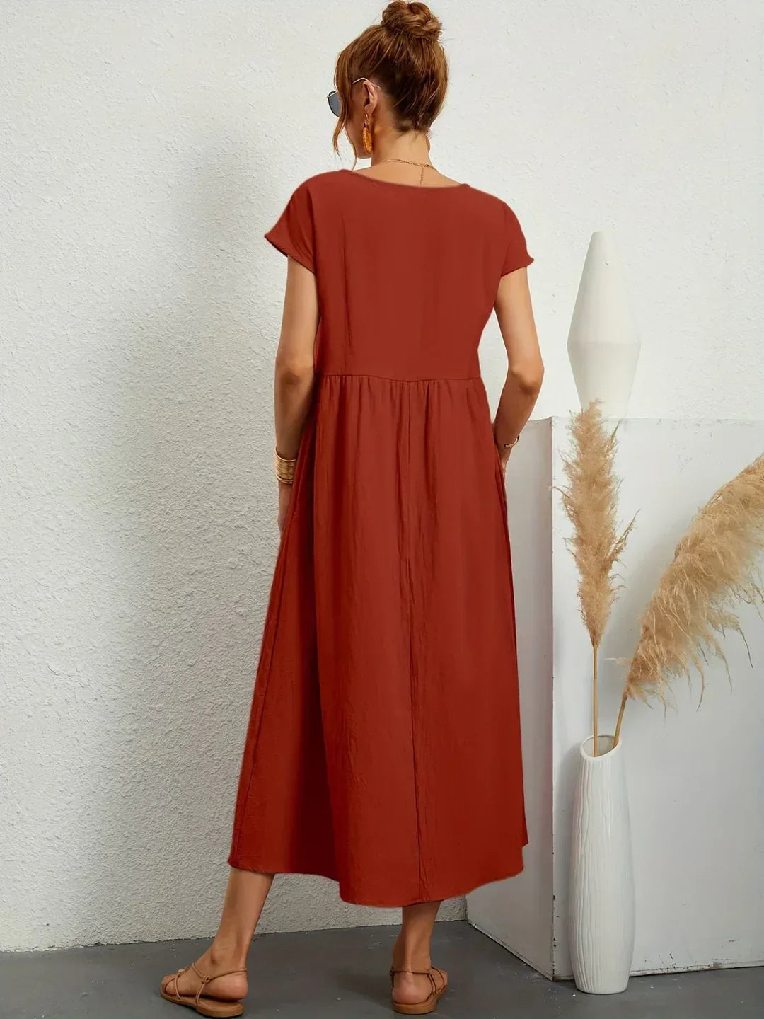 Gabrielle™ — Elegant Flowing Midi Dress