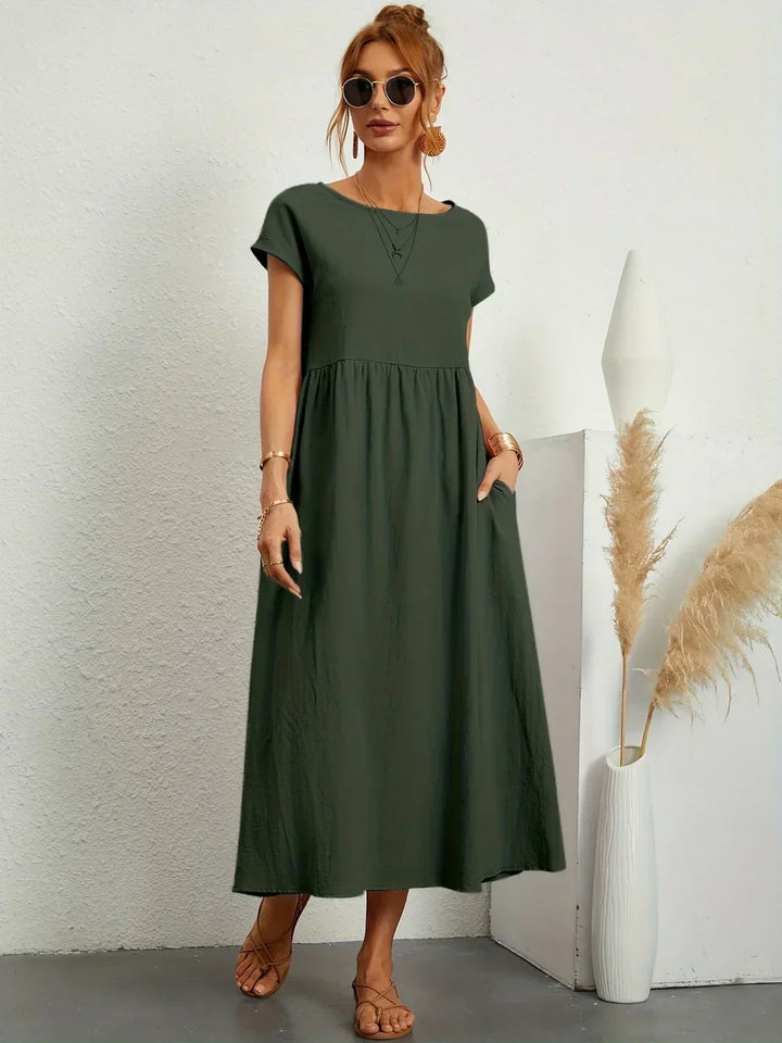Gabrielle™ — Elegant Flowing Midi Dress