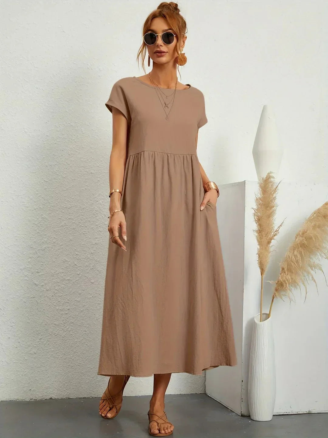 Gabrielle™ — Elegant Flowing Midi Dress