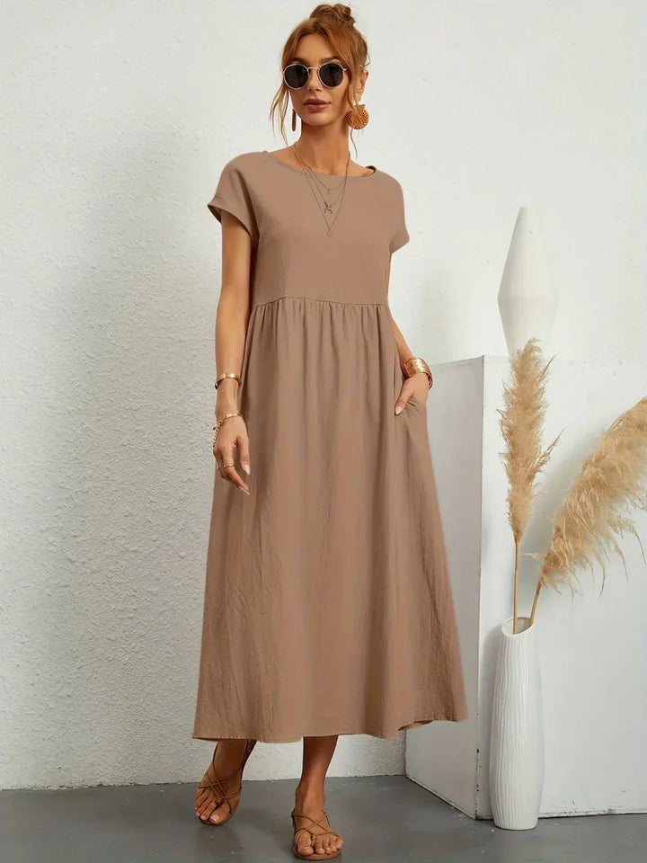 Gabrielle™ — Elegant Flowing Midi Dress