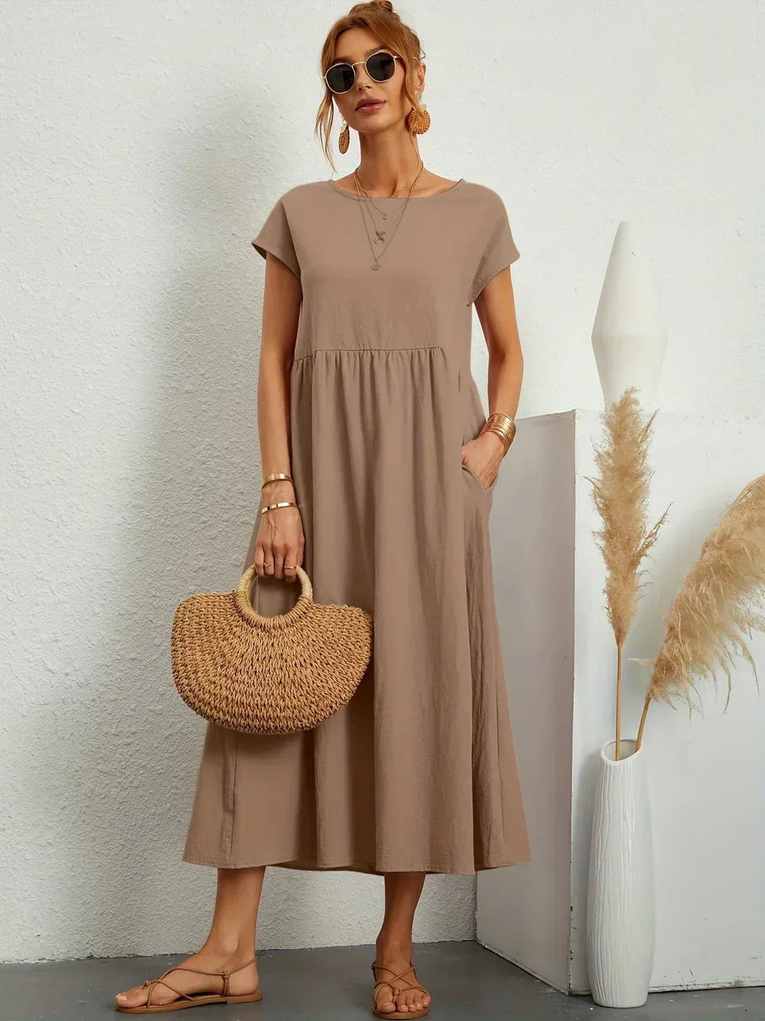 Gabrielle™ — Elegant Flowing Midi Dress