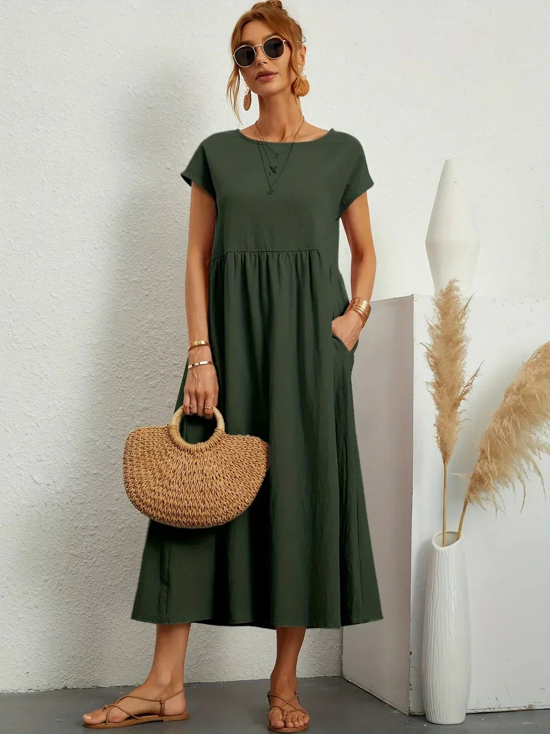 Gabrielle™ — Elegant Flowing Midi Dress