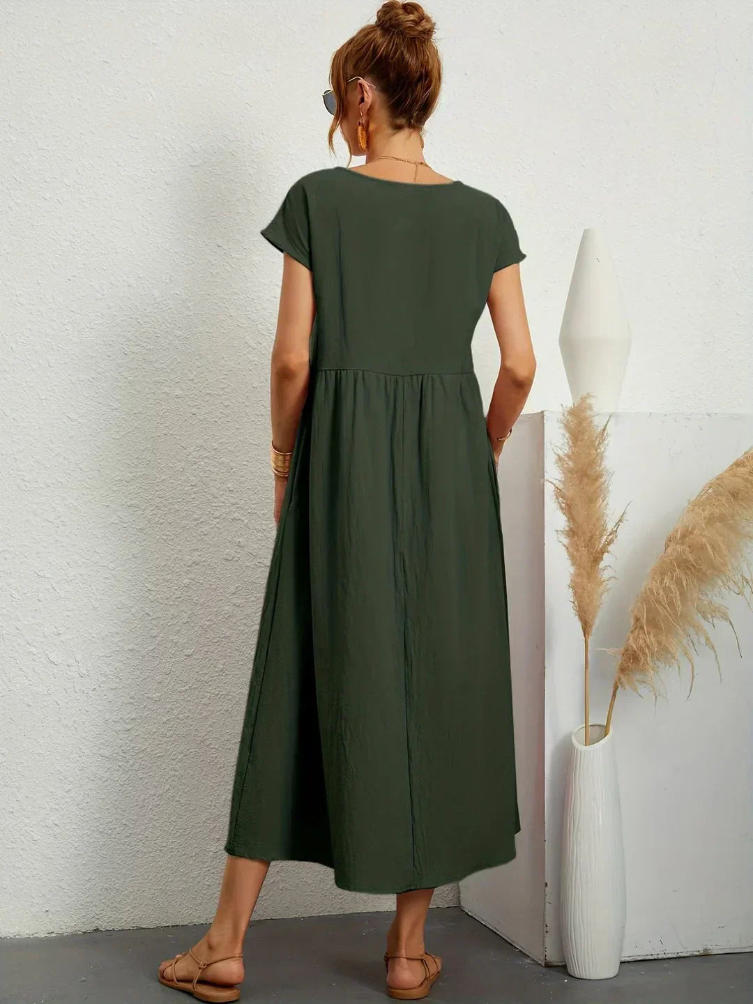 Gabrielle™ — Elegant Flowing Midi Dress