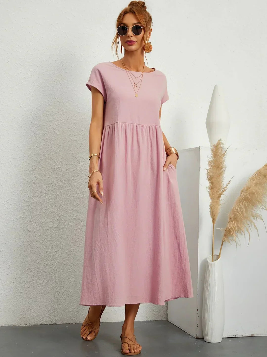 Gabrielle™ — Elegant Flowing Midi Dress