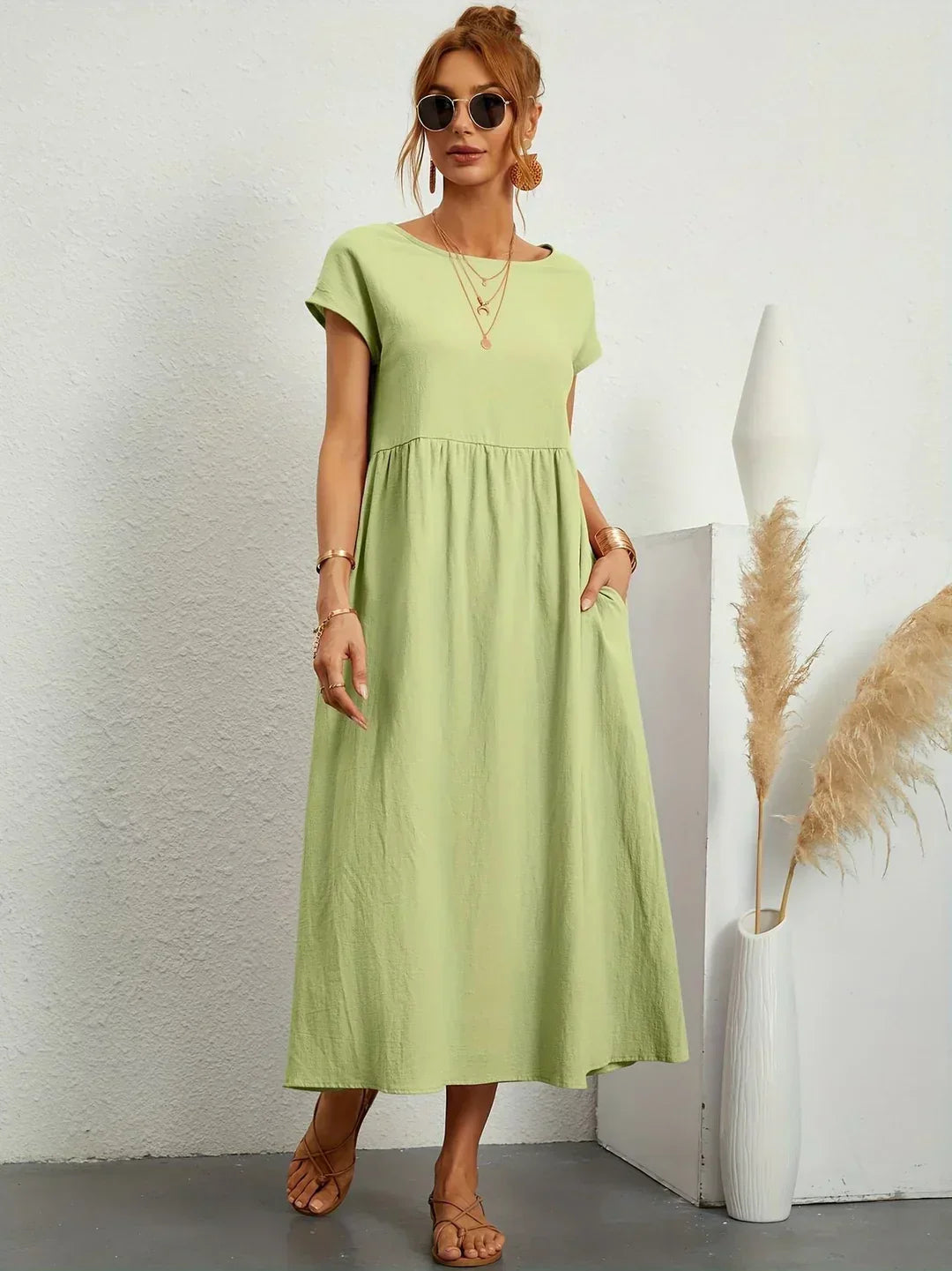 Gabrielle™ — Elegant Flowing Midi Dress