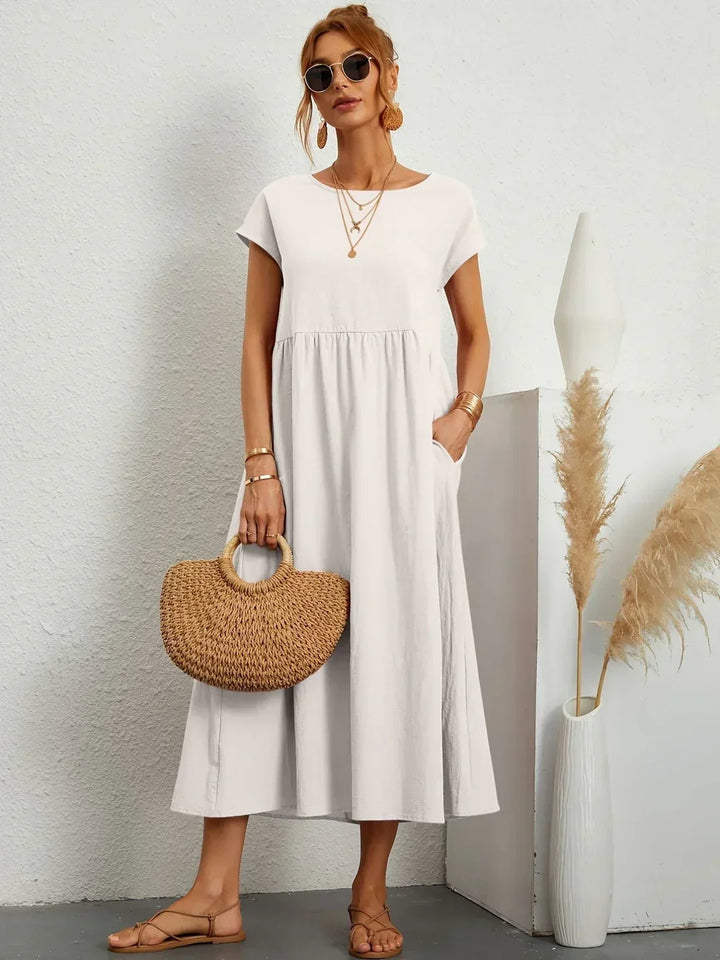 Gabrielle™ — Elegant Flowing Midi Dress