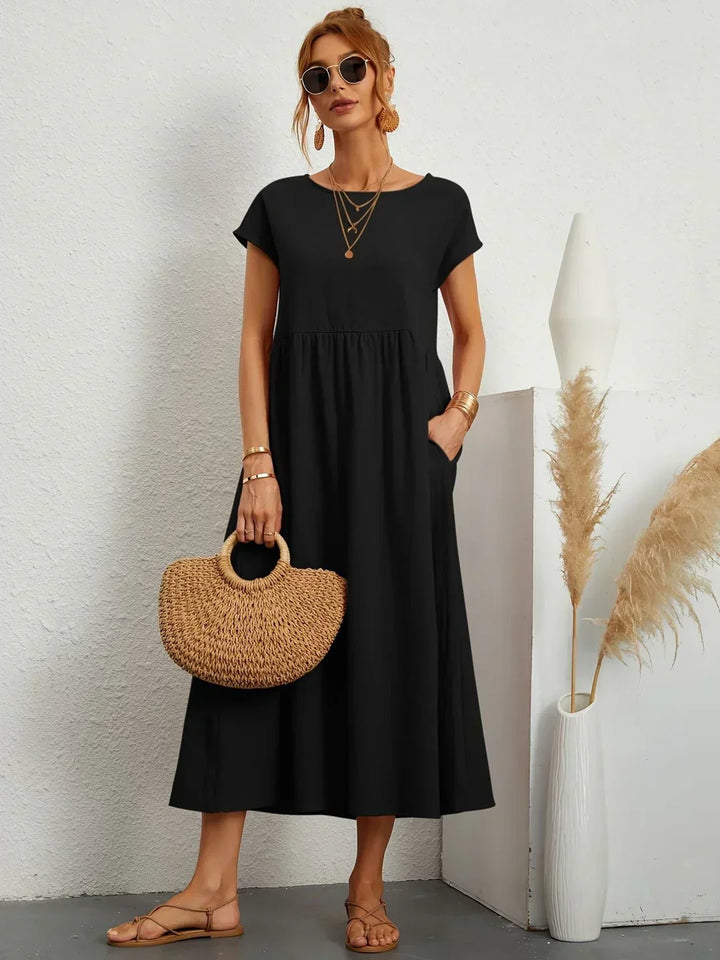 Gabrielle™ — Elegant Flowing Midi Dress