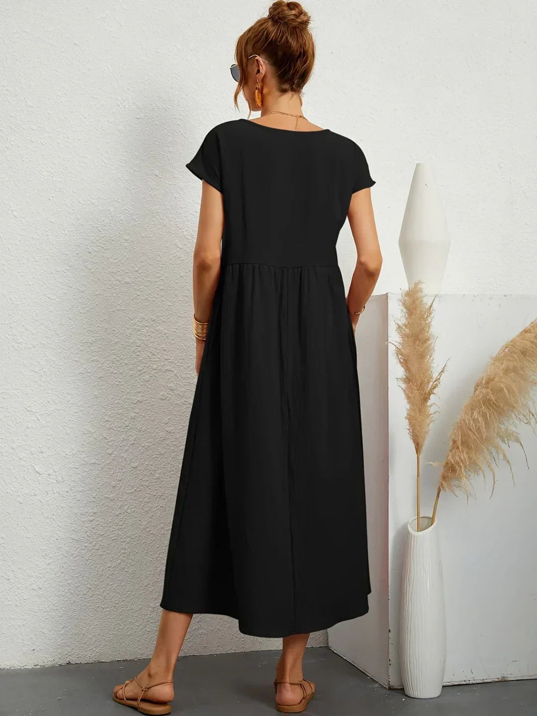 Gabrielle™ — Elegant Flowing Midi Dress