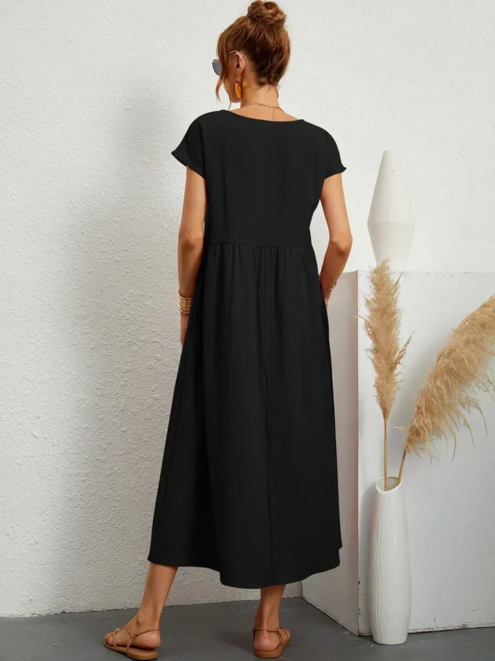 Gabrielle™ — Elegant Flowing Midi Dress
