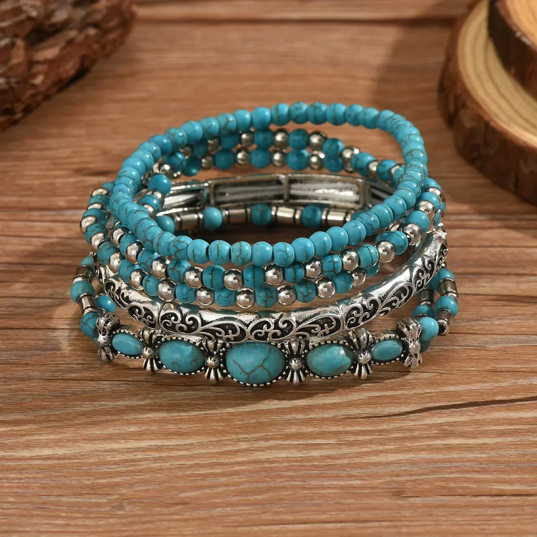 Maëlys™ — Refined Turquoise Multi-Layer Bracelet