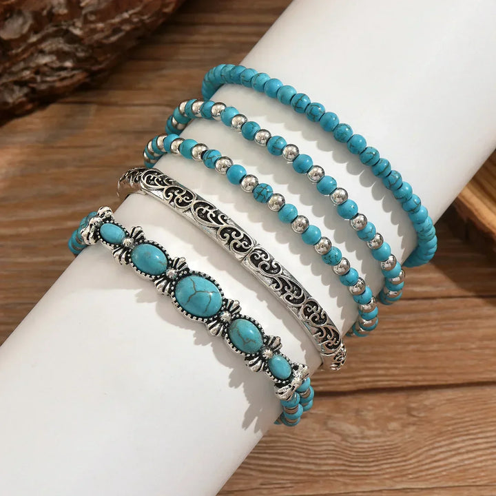 Maëlys™ — Refined Turquoise Multi-Layer Bracelet