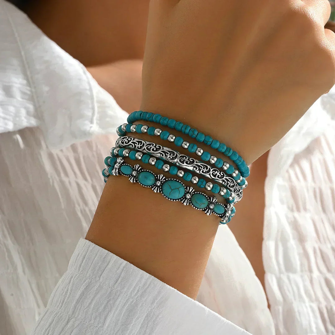 Maëlys™ — Refined Turquoise Multi-Layer Bracelet