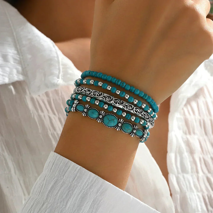 Maëlys™ — Refined Turquoise Multi-Layer Bracelet