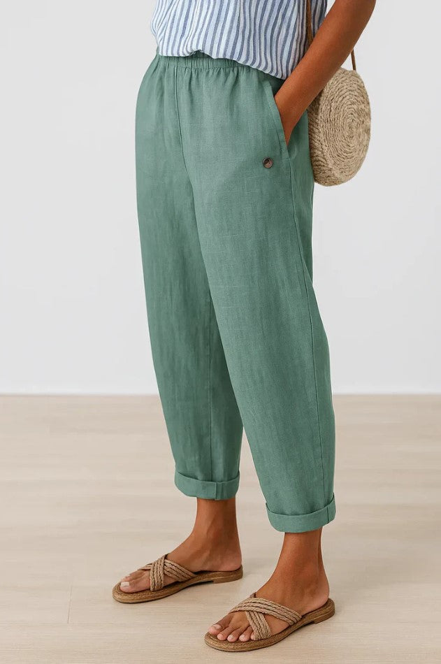Romina™ Timeless Linen-Cotton Trousers