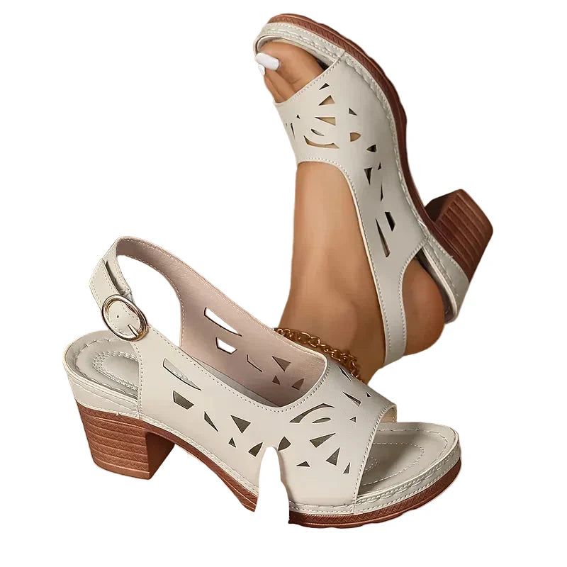 Cristy - Ankle Strap Sandals With Block Heel
