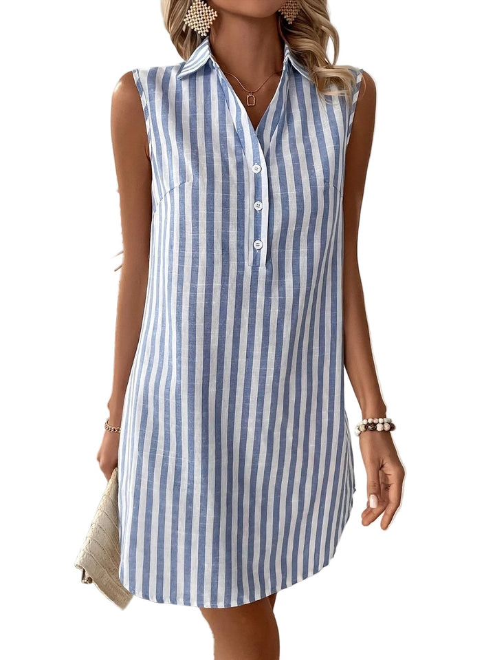 Frenzi - Striped Shirt Dress