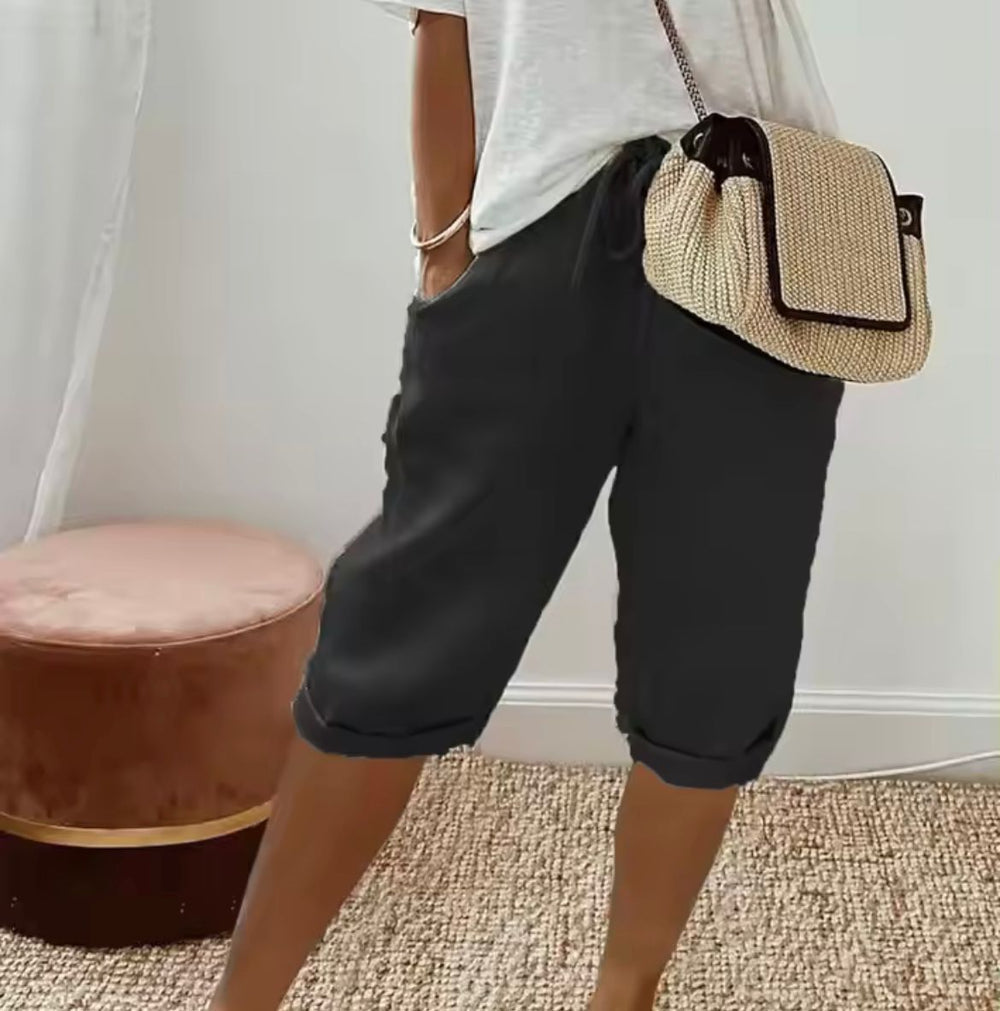 Janet | Linen Full Shorts