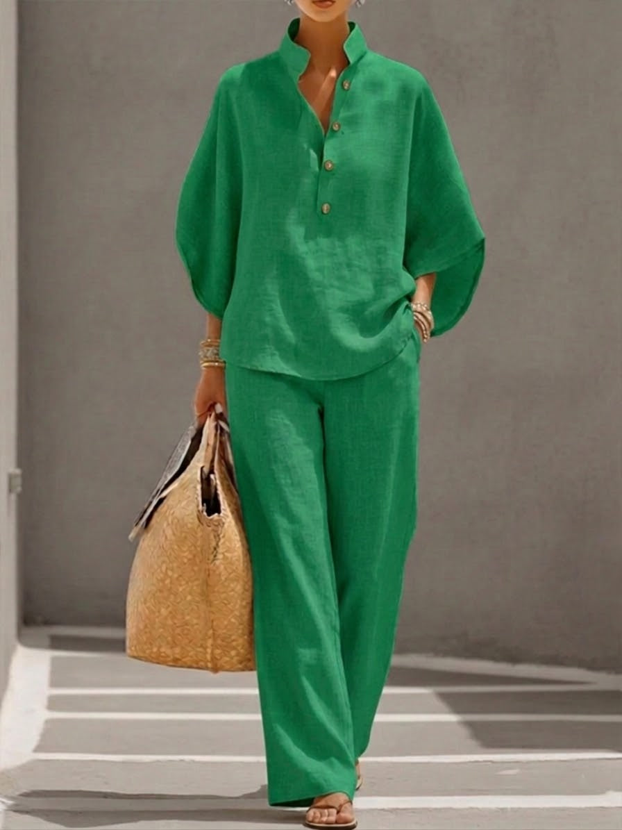 Mariel – Elegant Lightweight Wide-Leg Co-Ord Set