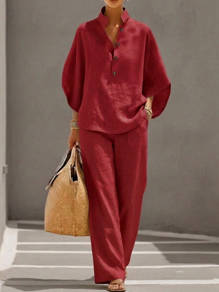 Mariel – Elegant Lightweight Wide-Leg Co-Ord Set