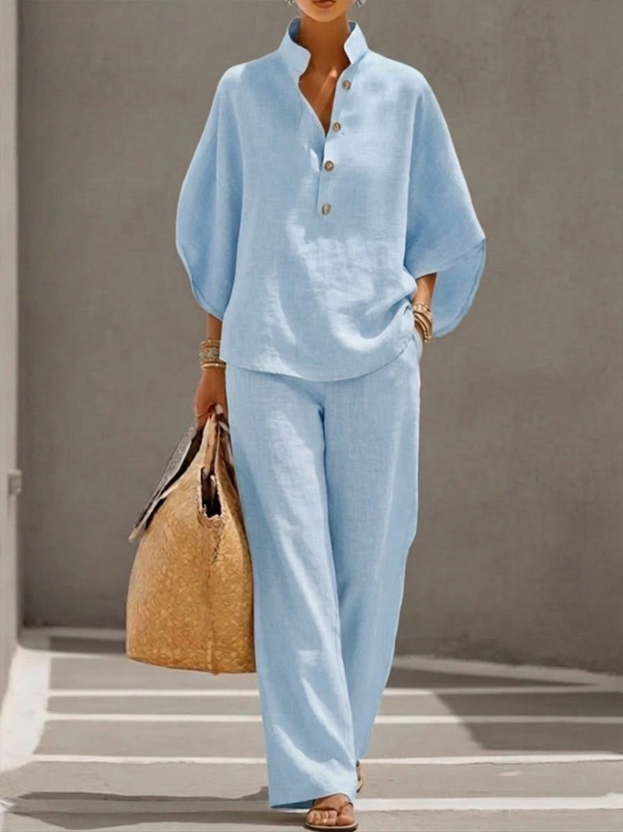 Mariel – Elegant Lightweight Wide-Leg Co-Ord Set