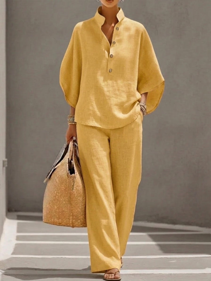 Mariel – Elegant Lightweight Wide-Leg Co-Ord Set